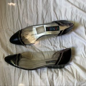 Vintage Van Eli clear vinyl & beautiful patent flats